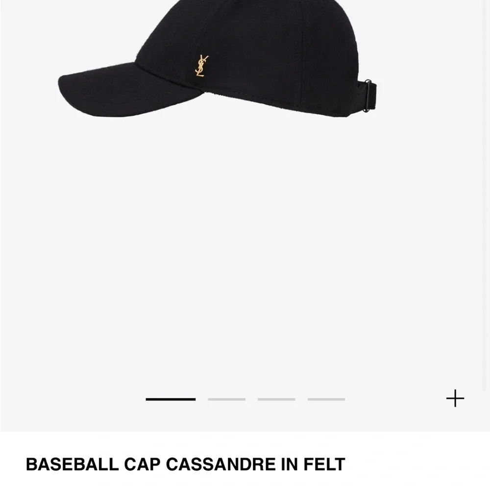 YSL black felt Cassandre baseball cap sz 57. Sold out online. - Picture 8 of 8